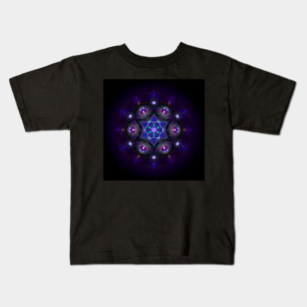 Flower Of Life Mandala Kids T-Shirt by MushroomDreams
